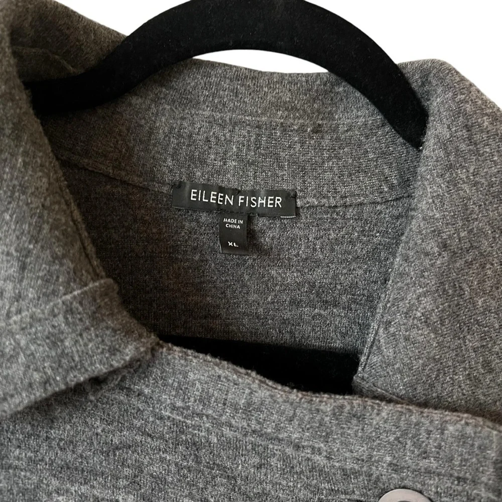 Eileen Fisher Wool Blend Double-Breasted Jacket Size XL